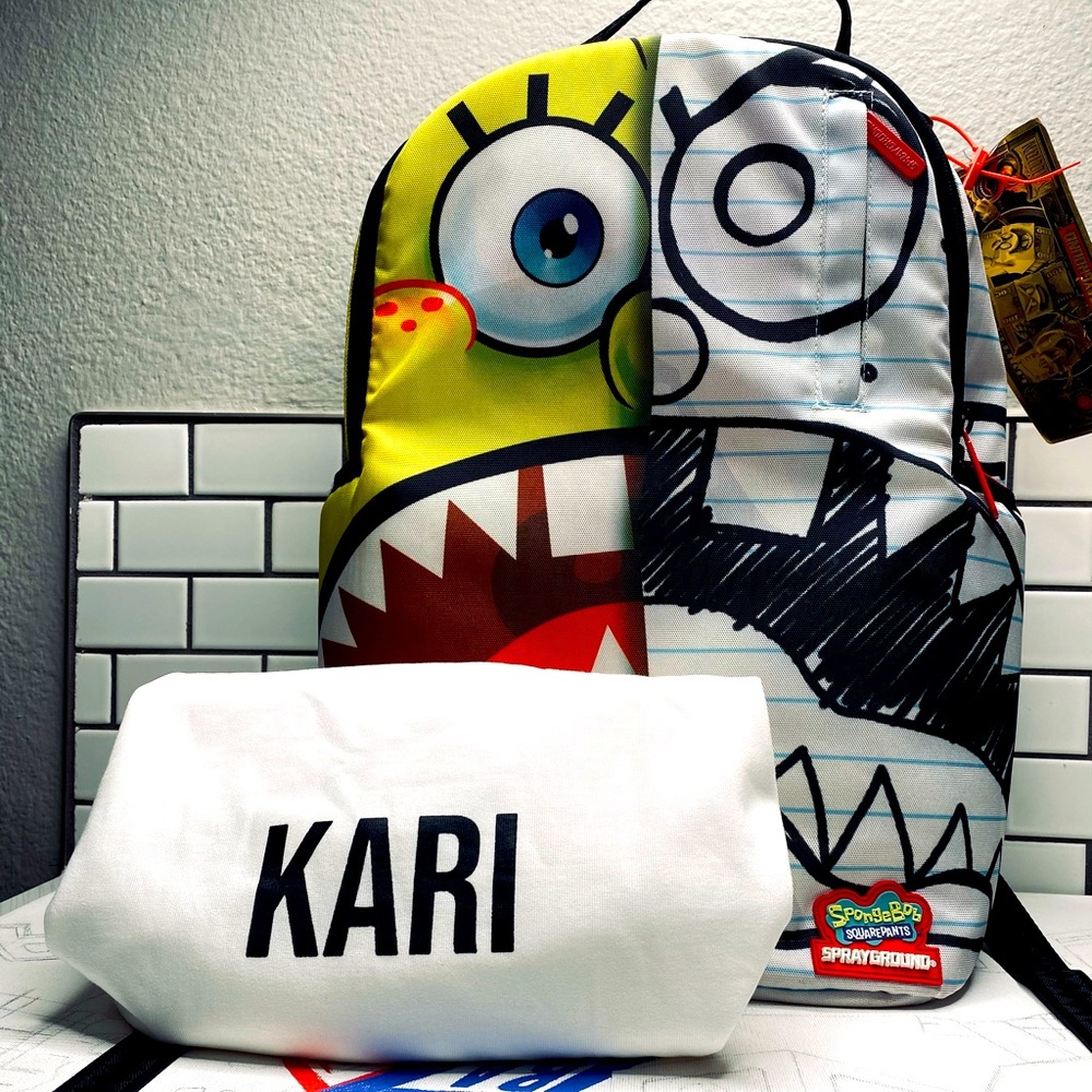 SprayGround BookBag & Designer Madeinkari Shirt